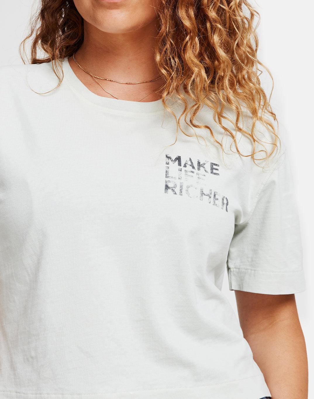 Luna Boxy Tee in Light Slate - T-Shirts - Gym+Coffee IE