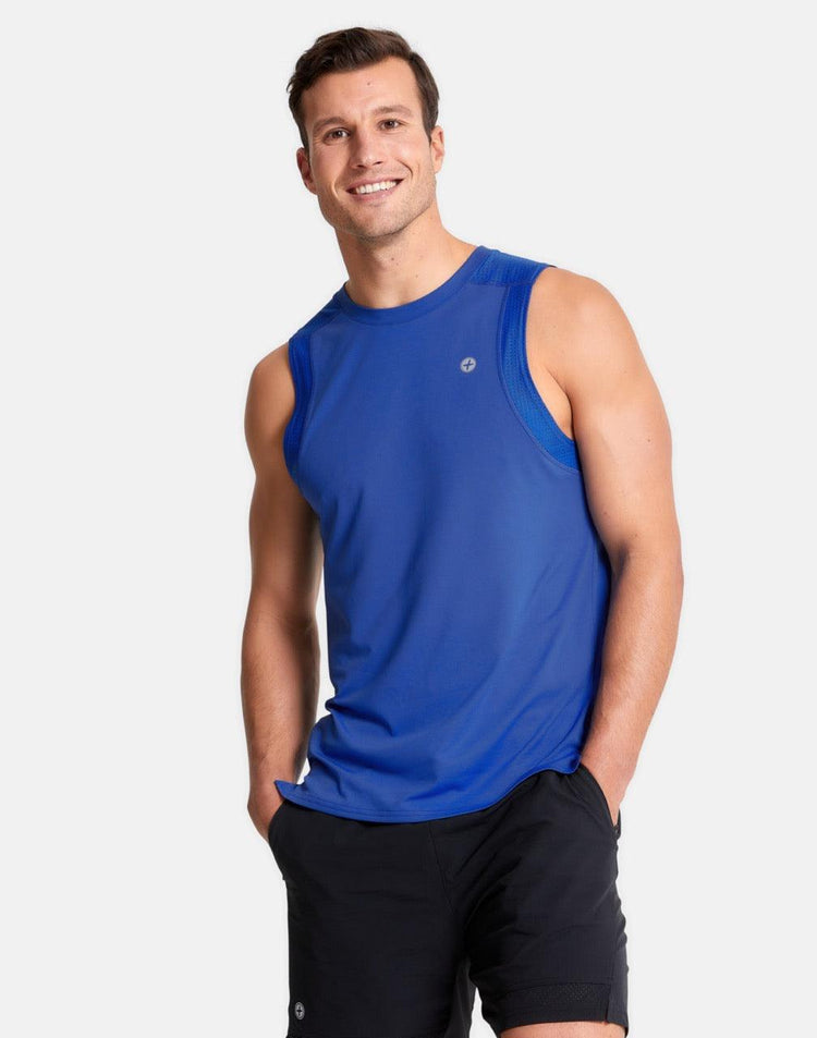Men's Celero Vest in Earth Blue - Tanks - Gym+Coffee
