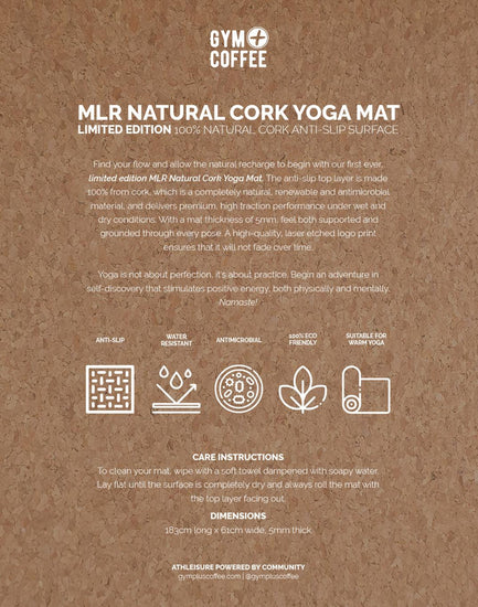 MLR Natural Cork Yoga Mat - Equipment - Gym+Coffee