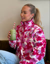Snap Polar Fleece in Pink Pop Print