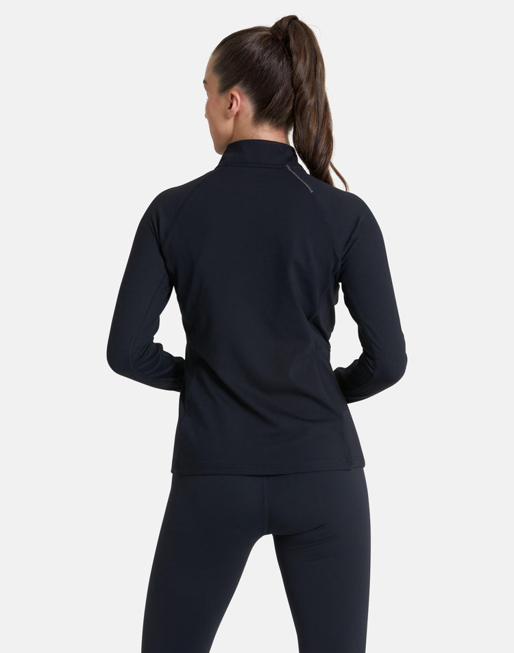 Relentless 1/4 Zip in Black - Mid Layer - Gym+Coffee