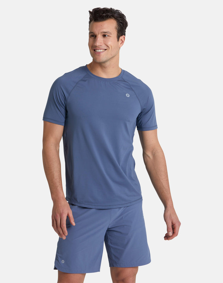 Relentless Tee in Thunder Blue - T-Shirts - Gym+Coffee