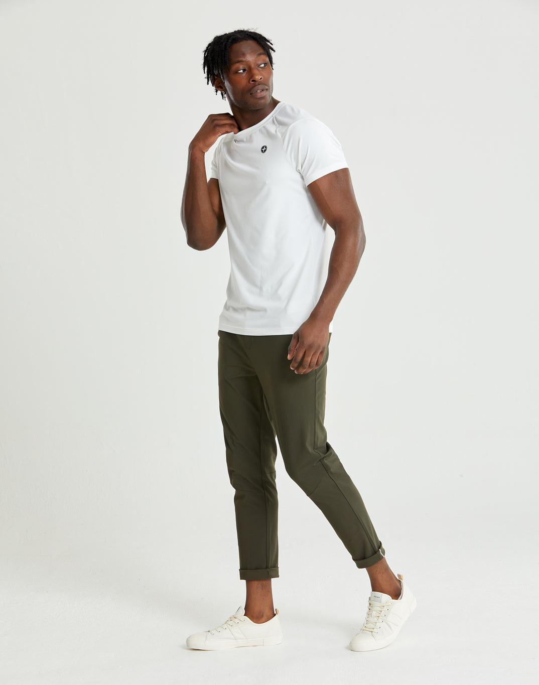 Mens Sector Tee in White - T-Shirts - Gym+Coffee IE
