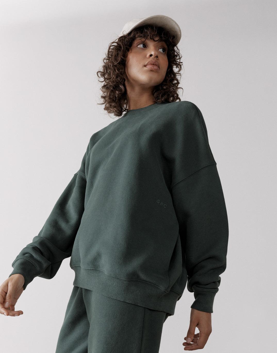 The Oversized Crew in Earth Green - Sweatshirts - Gym+Coffee IE