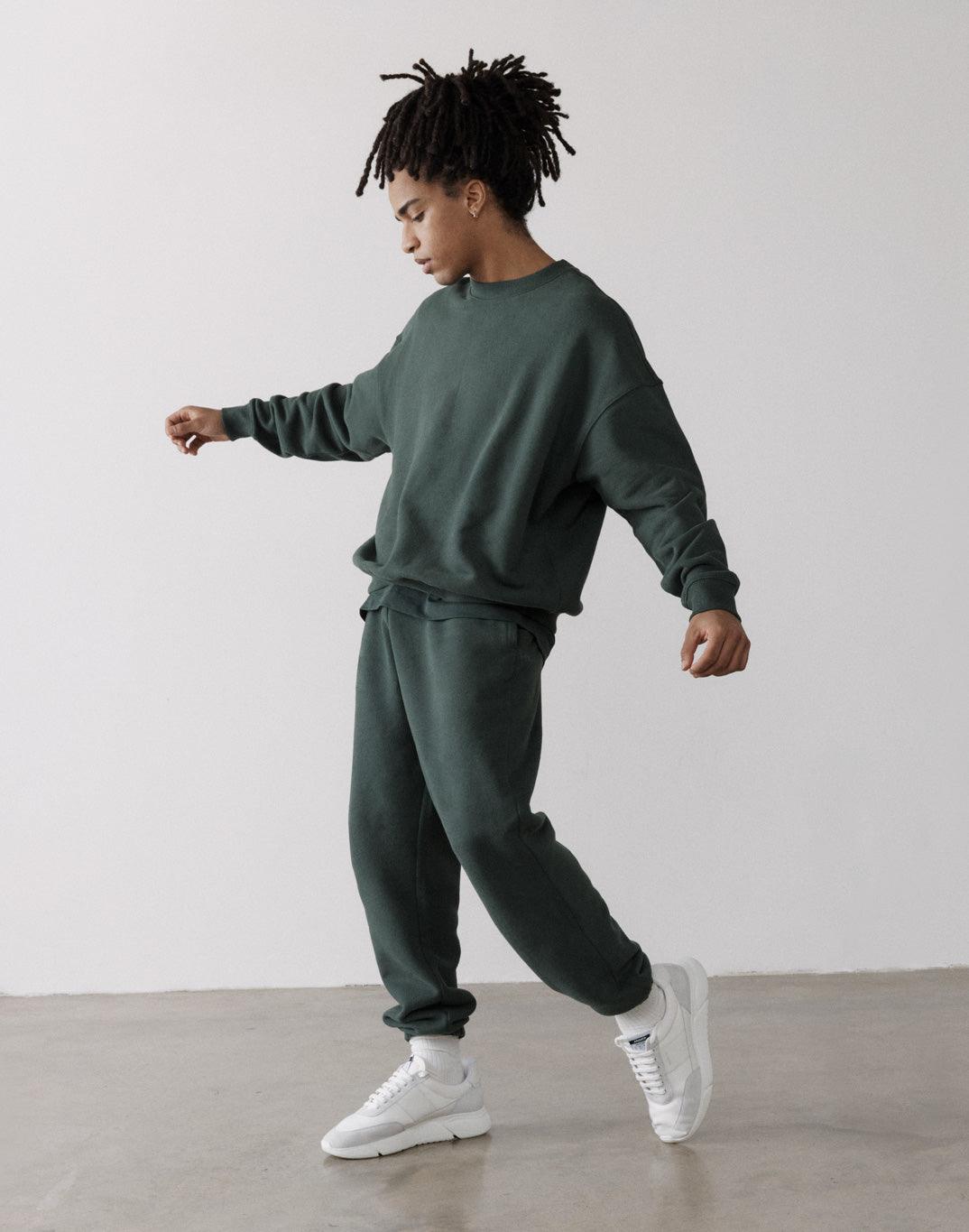 The Oversized Crew in Earth Green - Sweatshirts - Gym+Coffee IE