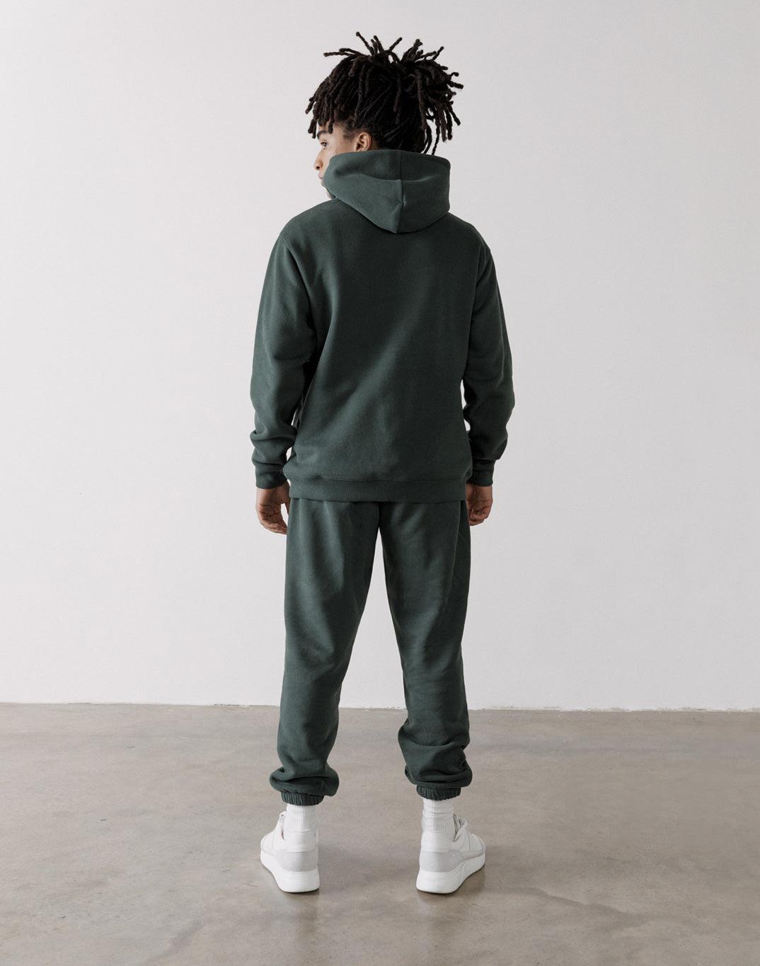 The Oversized Pullover Hoodie in Earth Green - Hoodies - Gym+Coffee IE