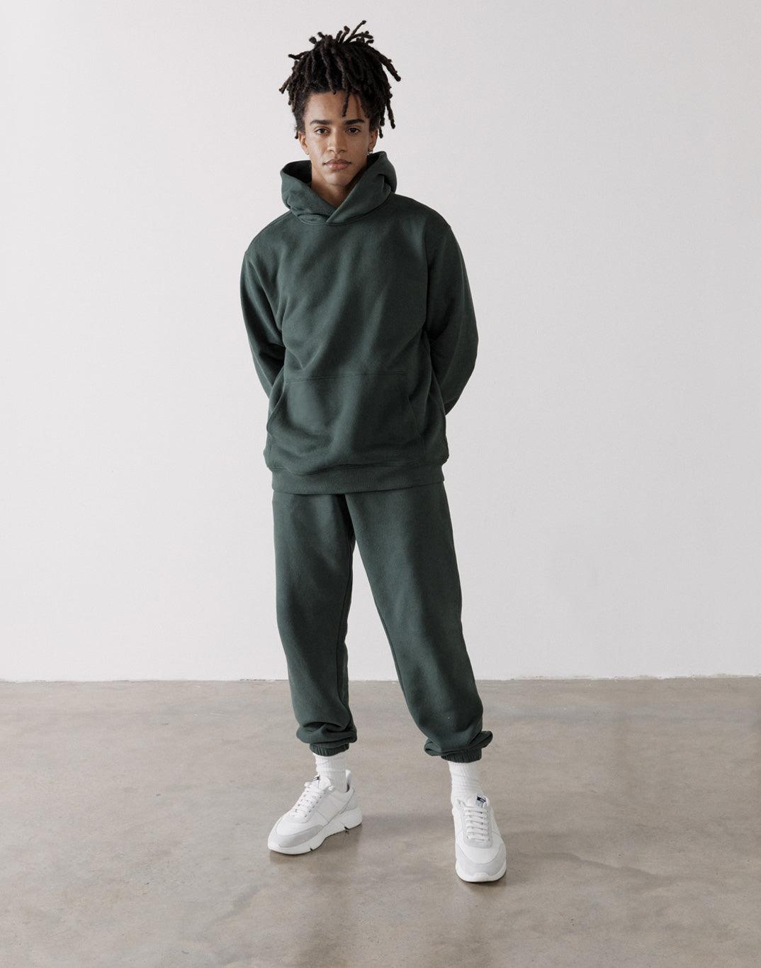 The Oversized Pullover Hoodie in Earth Green - Hoodies - Gym+Coffee IE