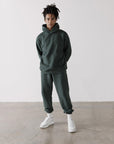 The Oversized Pullover Hoodie in Earth Green - Hoodies - Gym+Coffee IE