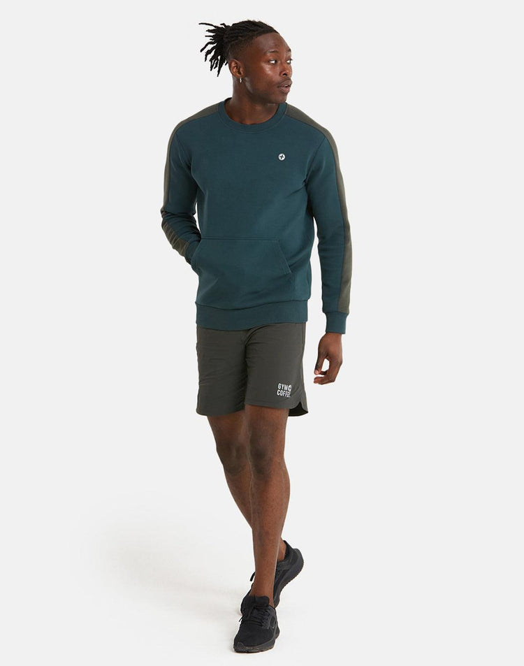 Traction Crew in Khaki/Moss Green - Sweatshirts - Gym+Coffee