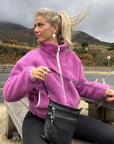 Industry Fleece High Collar Jacket in Crisp Pink - Fleeces - Gym+Coffee IE