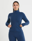 Upside Zip 2.0 in Petrol Blue - Midlayer - Gym+Coffee IE